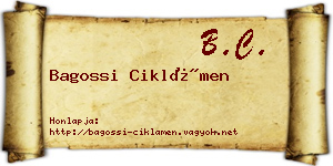Bagossi Ciklámen névjegykártya